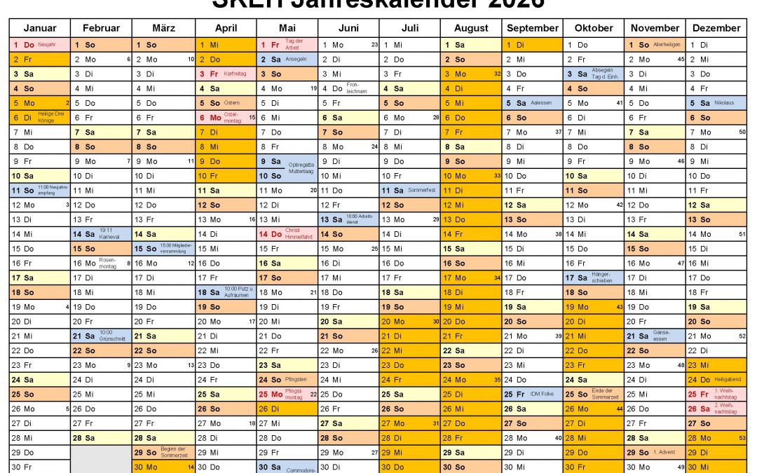 SKEH Jahreskalender 2026